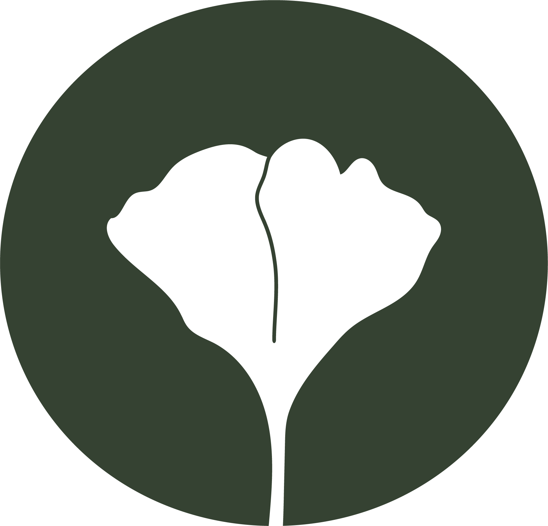 Flor Florescer em círculo verde escuro